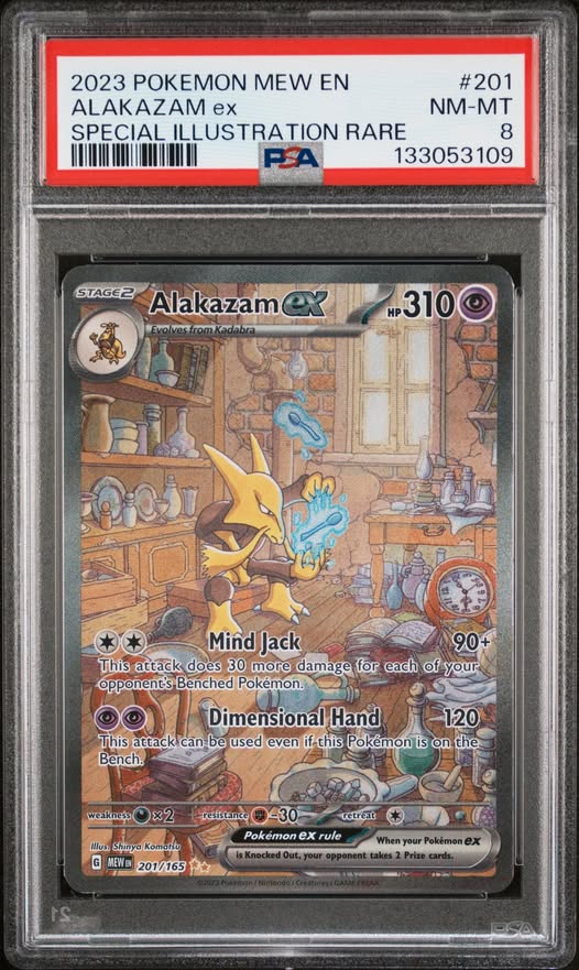 Alakazam EX Graded Card PSA 8