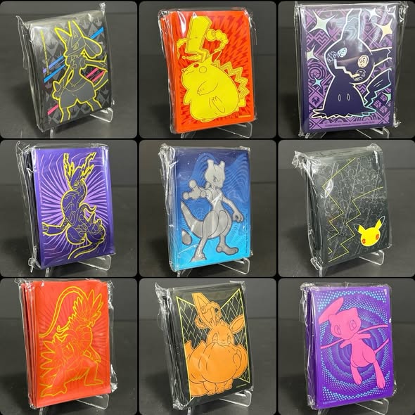 Protective sleeves for storing Pokemon cards